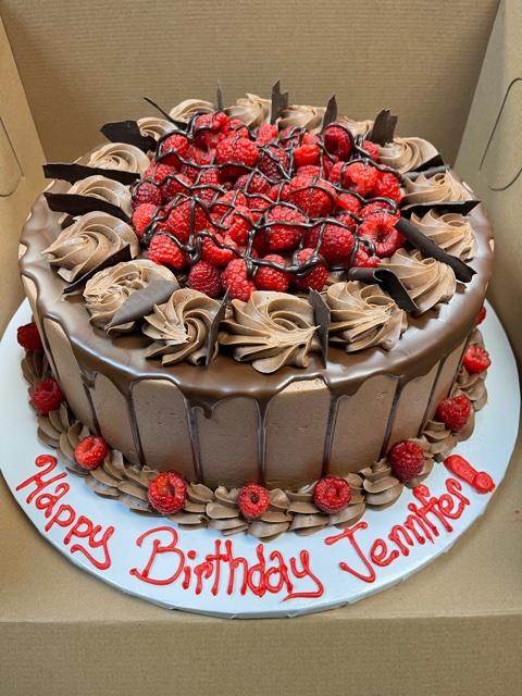 Chocolate Lover's Cake with Raspberries