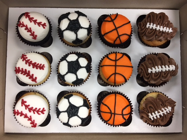 12 Sports Cupcakes