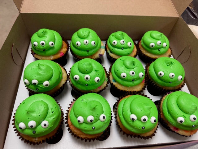 Green Alien Cupcakes