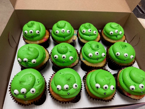 Green Alien Cupcakes