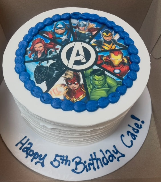 Avengers Edible Print Cake