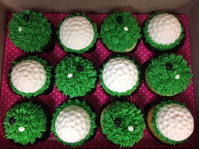 12 Golf Cupcakes