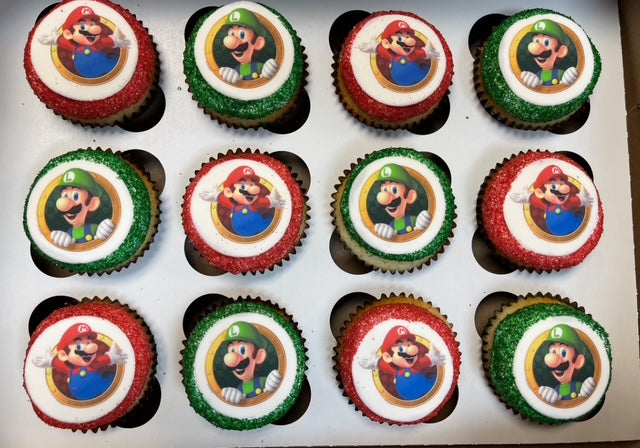 Mario and Luigi Cupcakes