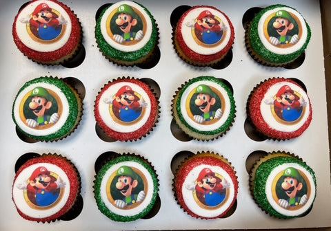 Mario and Luigi Cupcakes
