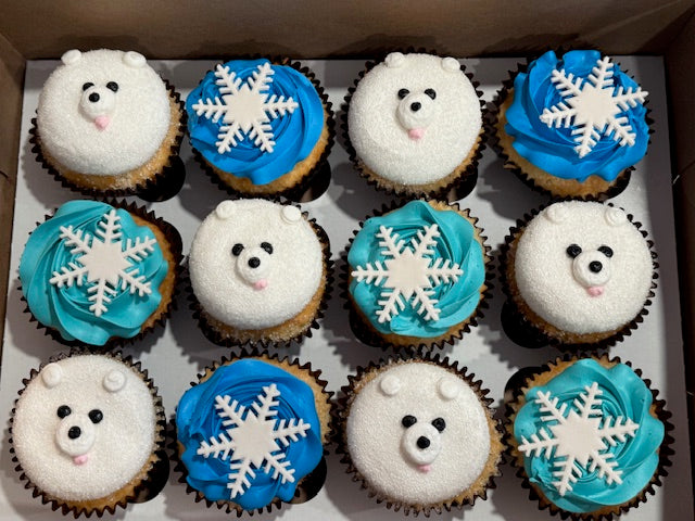 Polar Bear Themed Cupcakes