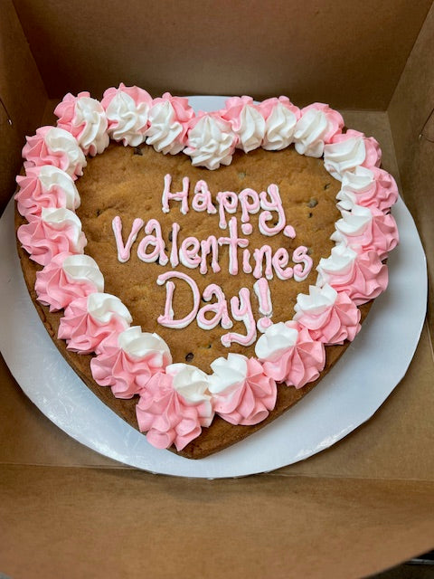 12" Heart Shaped Chocolate Chip Cookie Cake